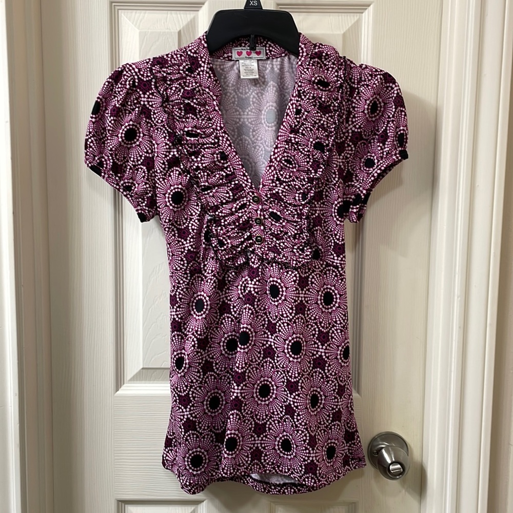 Trixxie tie back retro floral print
